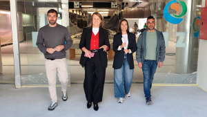 Equipo de goberno de MS na praza de abastos de Salceda