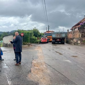 Obras na Devesa, no Budiño